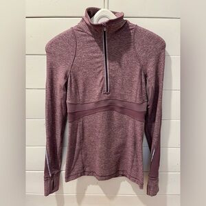 🩷LULULEMON - Heathered pink  Half-Zip Pullover - Size 4